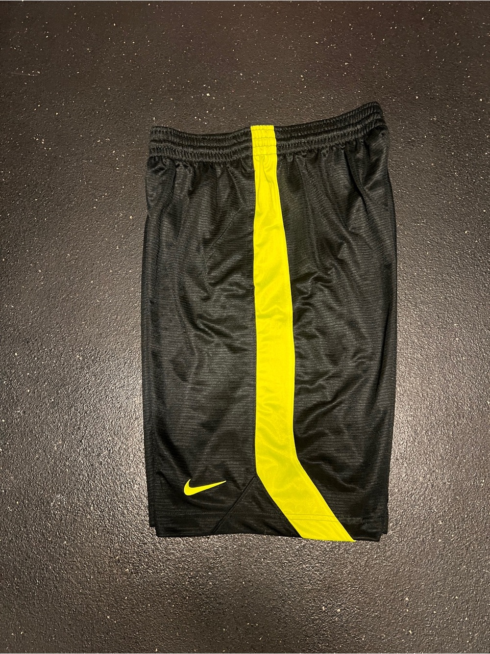 Nike Black Shorts with Yellow Price Tag Detail